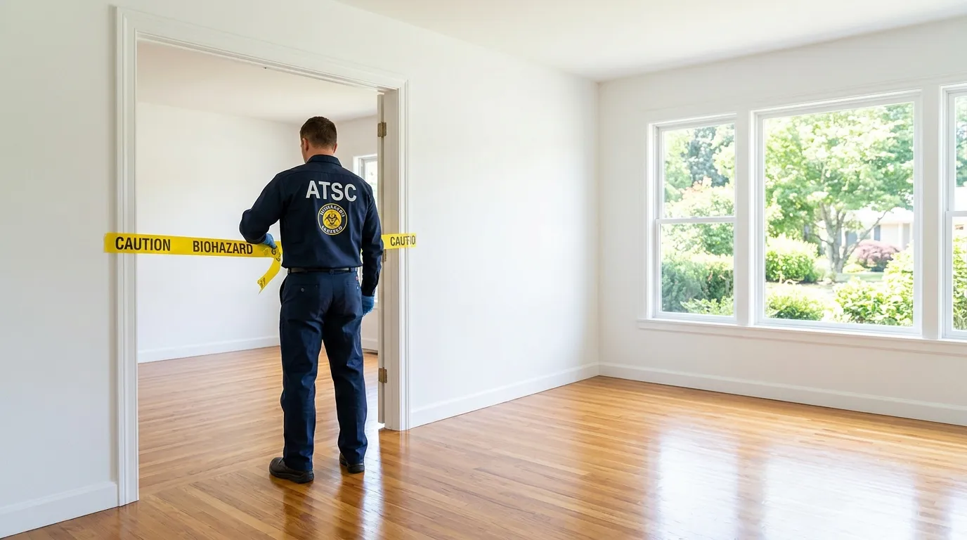 Certified biohazard cleanup crew performing Decomposition Cleanup in Swampscott